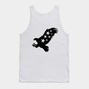 Eagle With Stars Black And White Tank Top